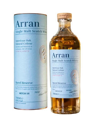 The Arran Malt, Barrel Reserve - American  Oak Natural Colour - 43% - 70 cl. - Incl. a free 2 cl. sample