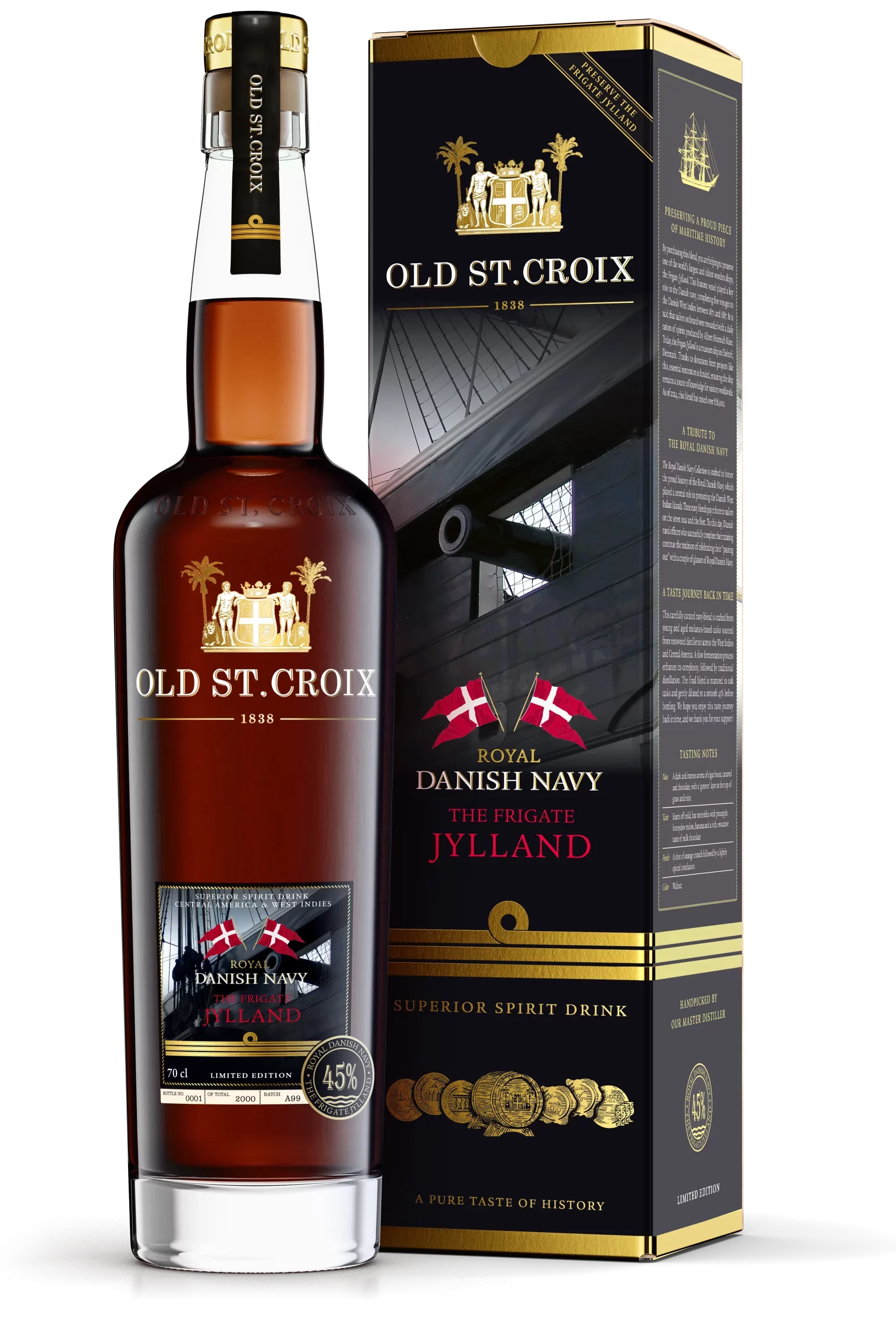 Old St. Croix - Fregatten Jylland - 45% - 70 Cl.