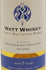 Watt Whisky - Ardnamurchan 2017 - 7 years - 1.st Fill - 58,3% - ( Peated Malt ) - 70 cl.