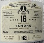 Tamdhu - The Chess Malt Collection - White Pawn H2 - 2009 16 years - 57,5% Sherry Hogshead - 70 cl.
