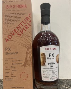 Nyborg Destilleri - Isle Of Fionia - 2016/2026 - 8 years old PX Elegance - 57,4% - 70 cl. - Exclusive Bottled for Tønden