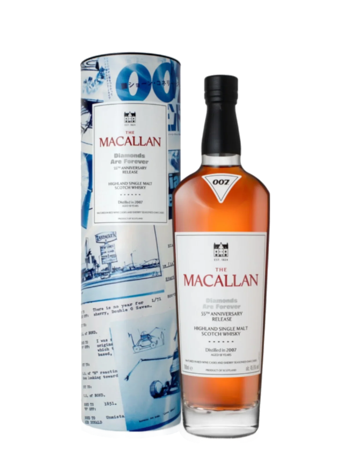 Macallan Diamonds Are Forever 55th Anniversary Release 2007 - 18 years - 45,5% - 70 cl.