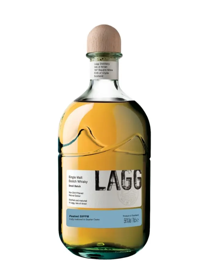 Lagg - Small Batch Peated 50 PPM - Fully matured in Quarter Casks - 56% - 70 cl. - Incl. A Free 2 CL. Sample